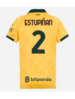 AC Milan Pervis Estupinan #2 Zenski Rezervni Dres 2025-26 Kratak Rukavima AC Milan Pervis Estupinan #2 Zenski Rezervni Dres 2025-26 Kratak Rukavima